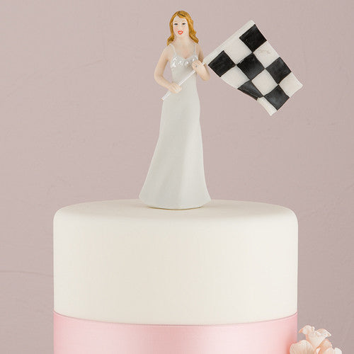 Racing Fan Wedding Cake Top