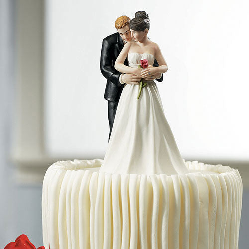 Kicode Topper de bolo em pé caixa beijo romântico para casamento, noivado,  chá de noiva, resina 12,7 x 10,16 x 10,16 cm : : Brinquedos e  Jogos