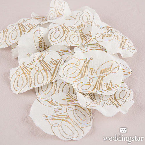 Mr. and Mrs. Love Letter Printed Flower Petals Confetti