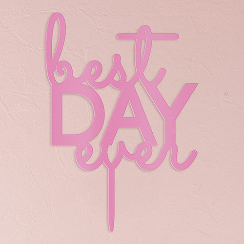 "Best Day Ever" Wedding Cake Top (3 colors)
