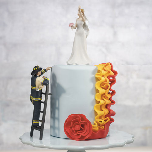 Mix & Match Fire Fighter Wedding Cake Topper