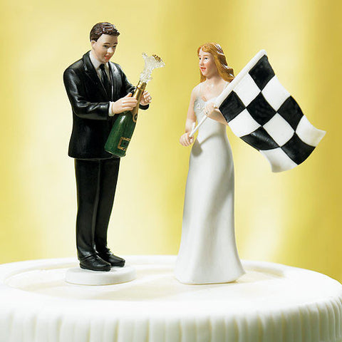 racing fan wedding cake top