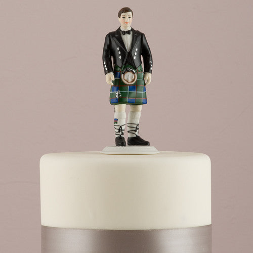 Scottish Groom in Kilt Cake Top