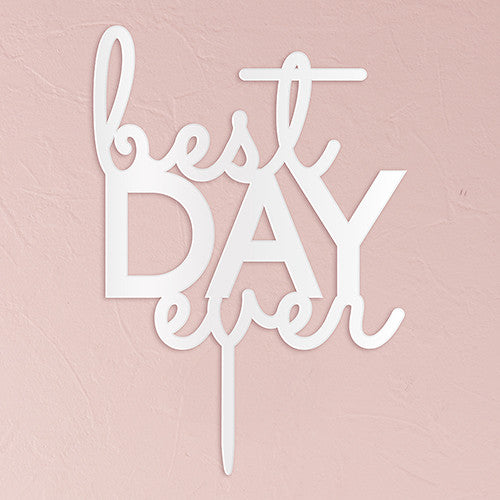 "Best Day Ever" Wedding Cake Top (3 colors)