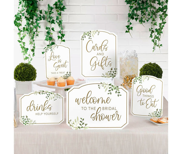 Botanical Greenery Bridal Shower Sign Set