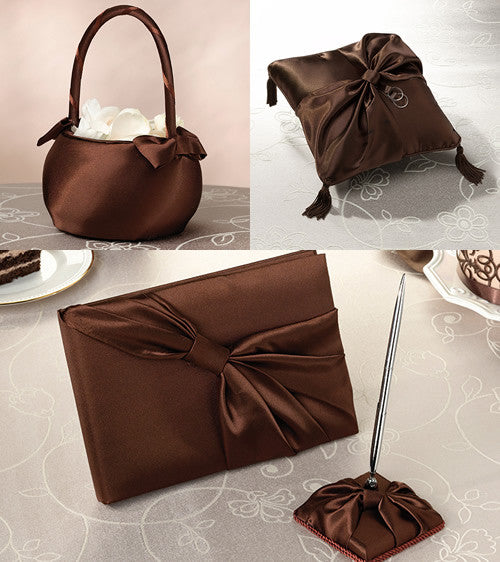 Chocolate Brown Satin Wedding Collection