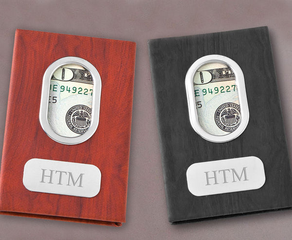 Professional Personalized Money Clip - Black or Brown