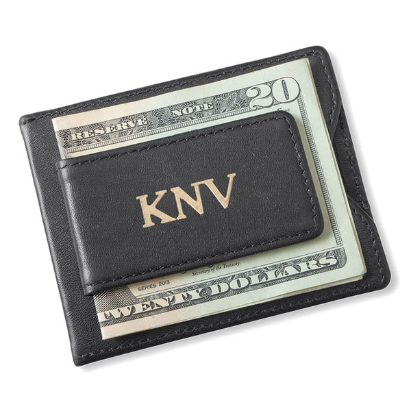 Leather Magnetic Wallet & Money Clip