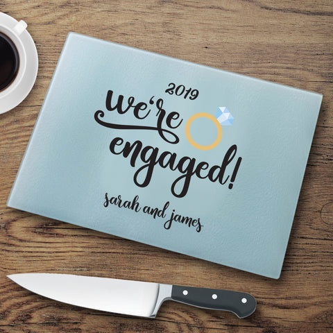We're Engaged Cutting Board