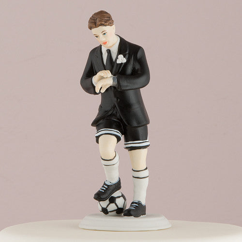 Soccer Theme Wedding Cake Topper