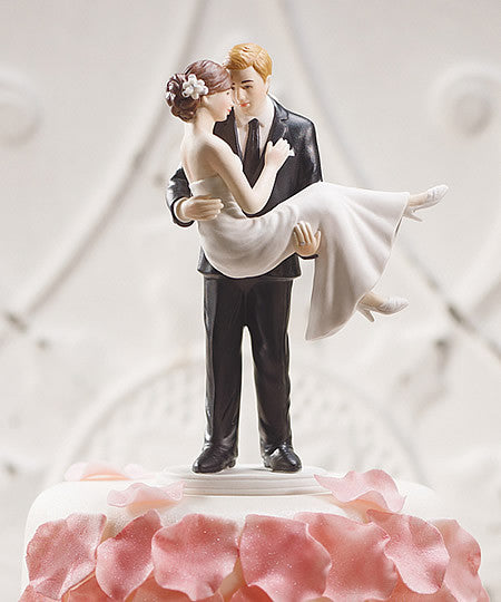 Swept Up in His Arms Wedding Cake Top
