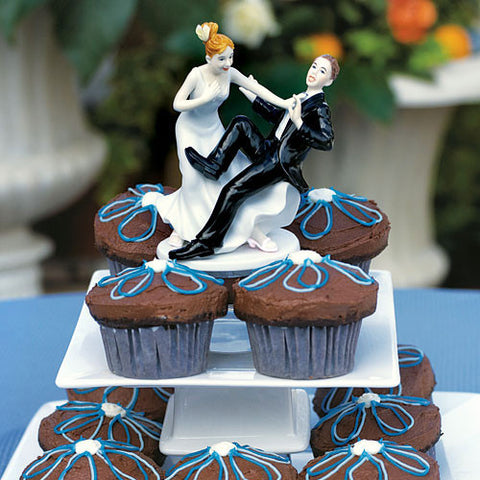 Groom "Taking A Plunge" Wedding Cake Topper