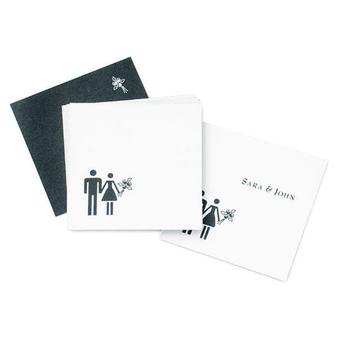 Bride & Groom Favor / Place Cards - Pack of 20