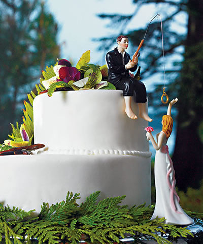 Hooked on Love Groom Figurine Cake Top