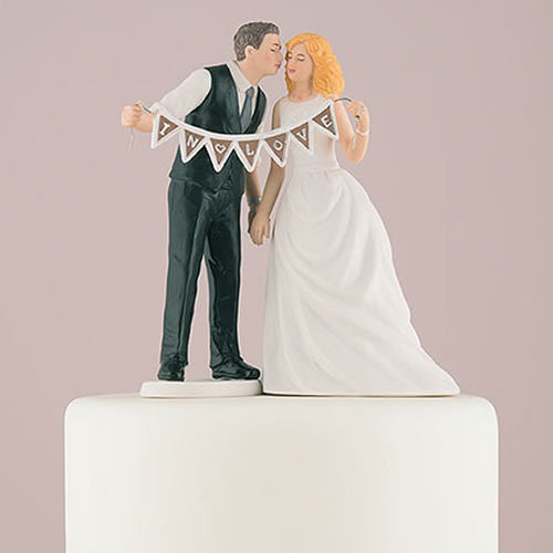 Shabby Chic Bride and Groom  Cake Topper - Sold Separately